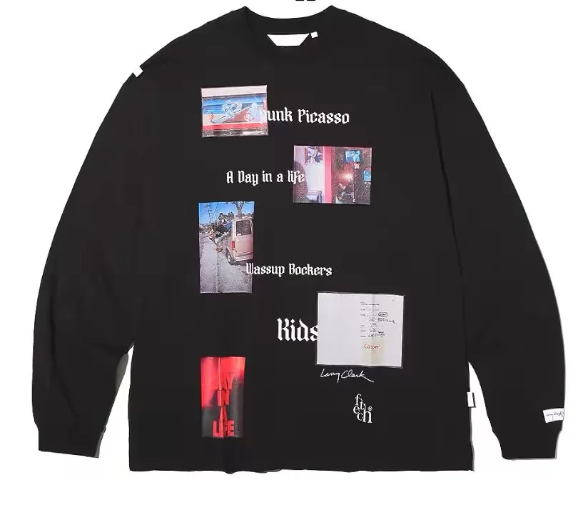 

Fetch Long Sve Loose round Ne T-irt aphic Print Cotton 00% Women's Faion Casual Wear