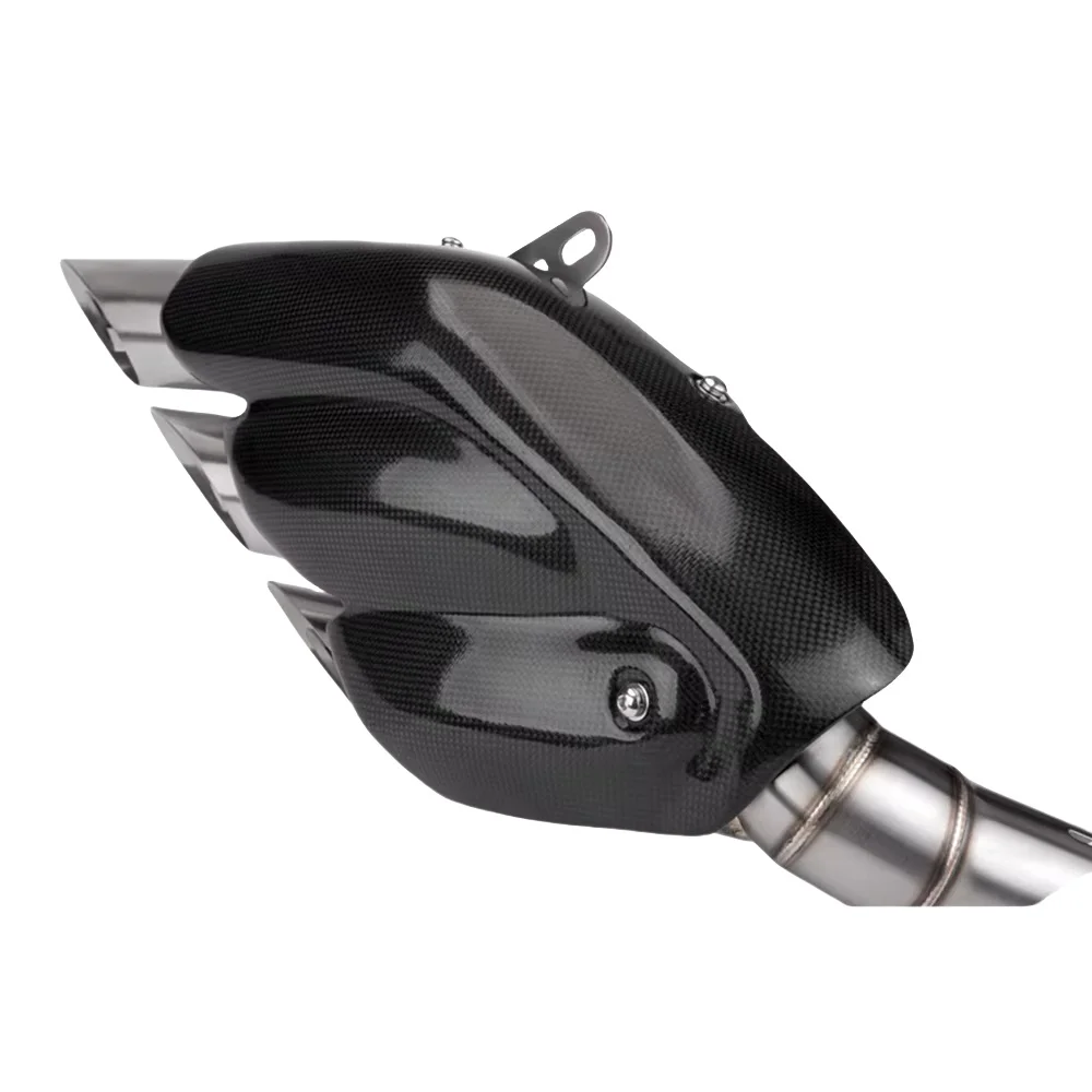 

New Universal Racing Exhaust System for Z400 R3 Mt09 F3 Augusta Series Motorcycles Three Tail Pipes Made of Steel