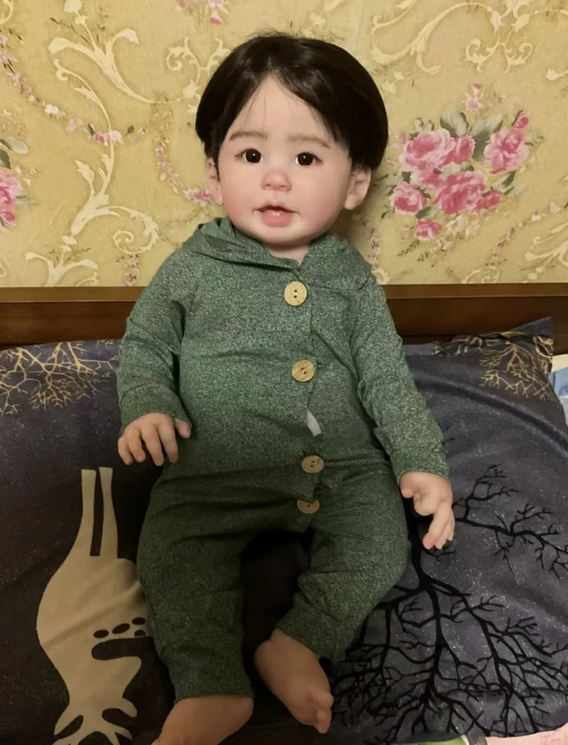 DLS Customized supply 32inch Reborn Baby Leonie Boy Version Real Photos Already Finished Doll With Cute Dress