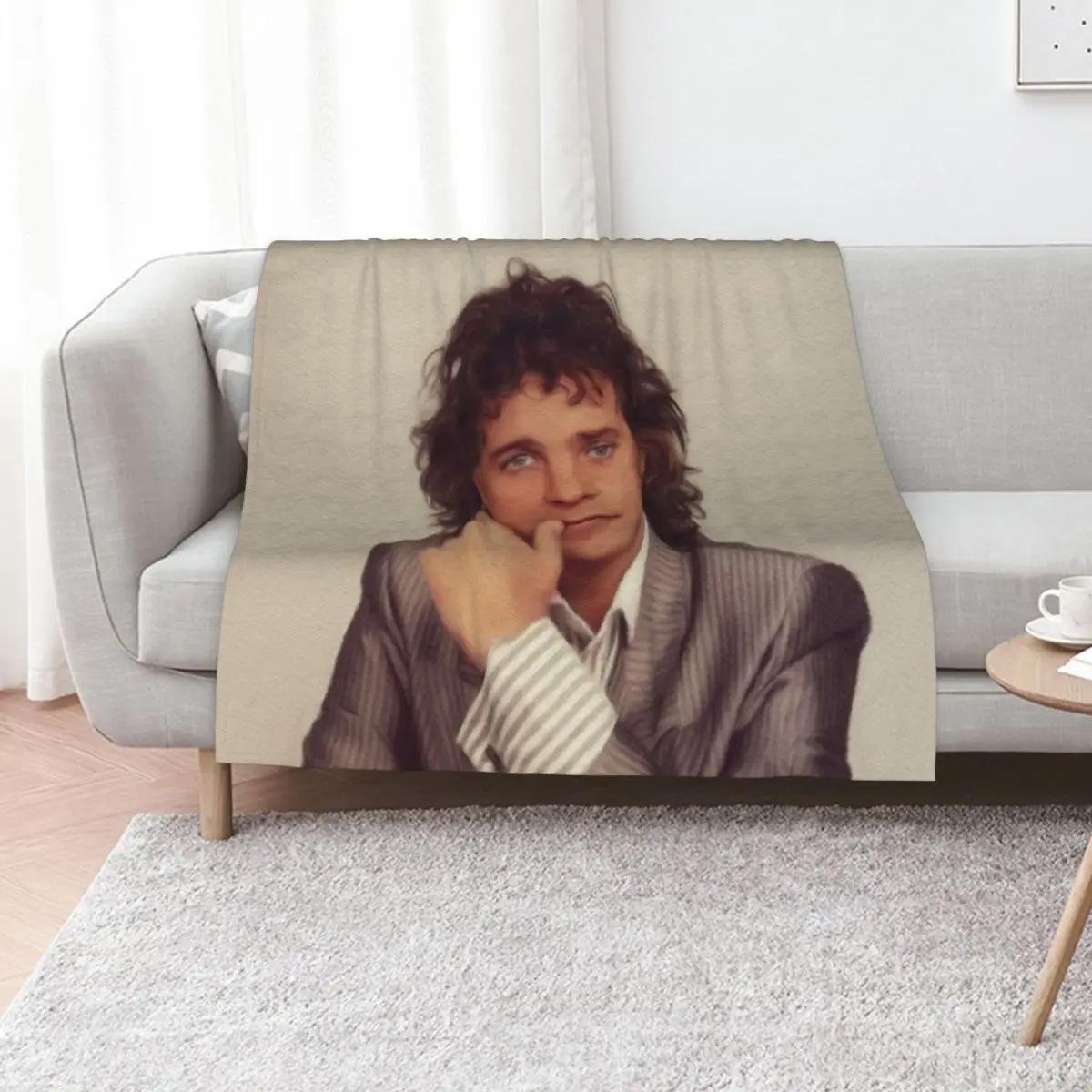 David Essex, Music Legend Throw Blanket Travel Size Cozy Blanket for Plane Train