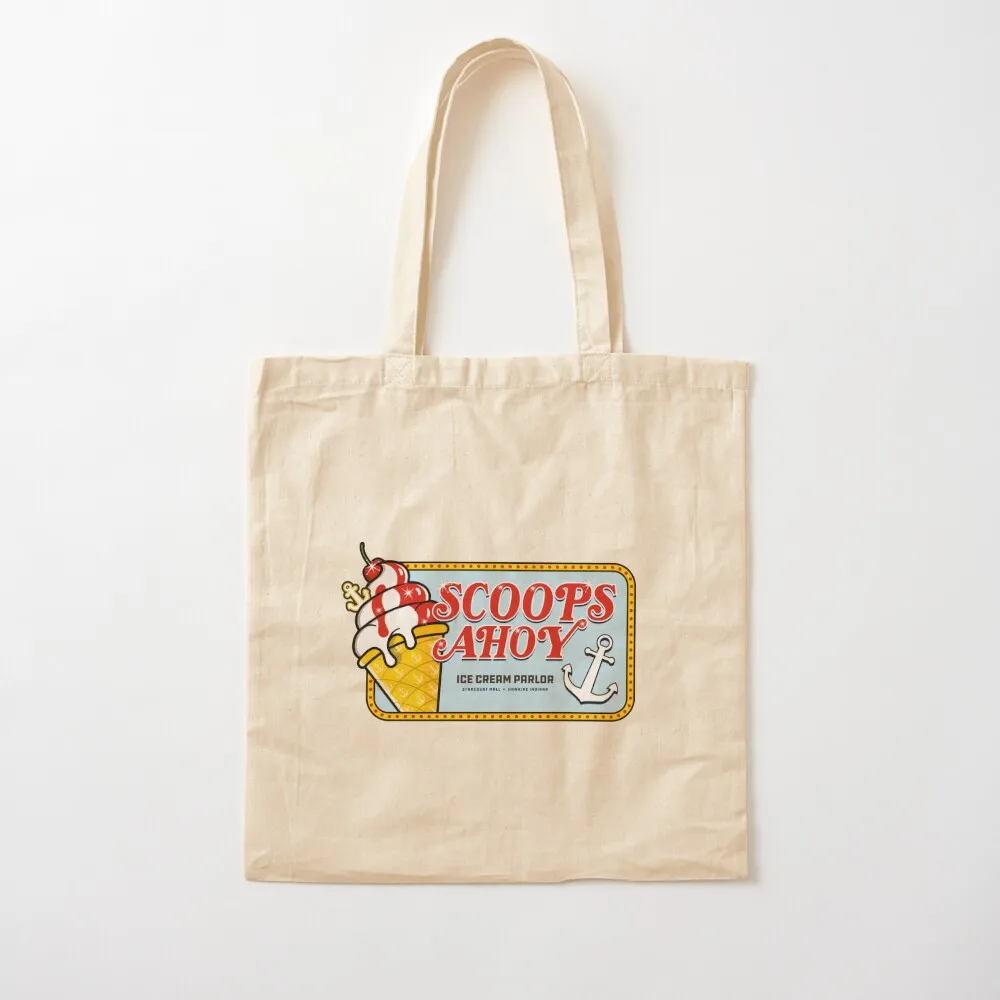 

Scoops Ahoy! Ice Cream Parlor Variant Tote Bag eco pack supermarket folding bag Canvas Tote Bag