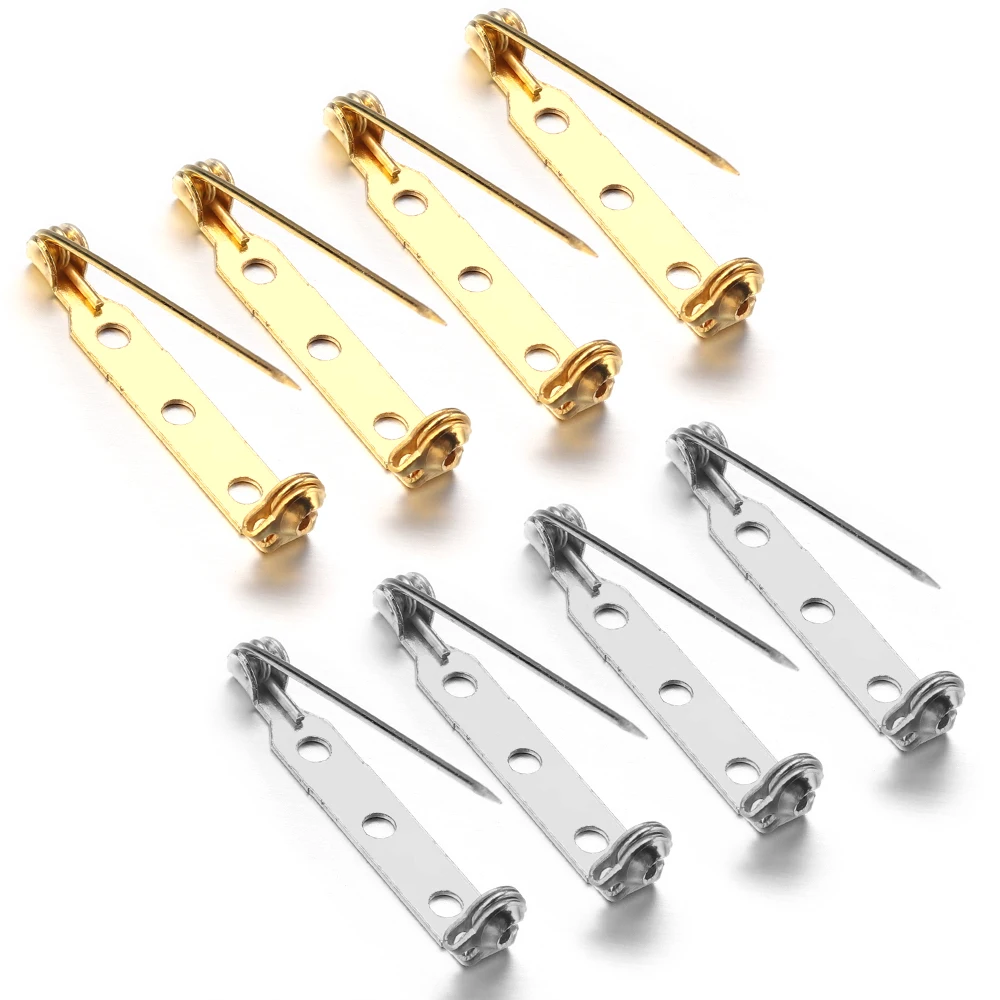 Spilla multicolore Clip Base Pins spilla con blocco di sicurezza impostazioni di Base vuote aghi per gioielli fai da te che fanno risultati all'ingrosso