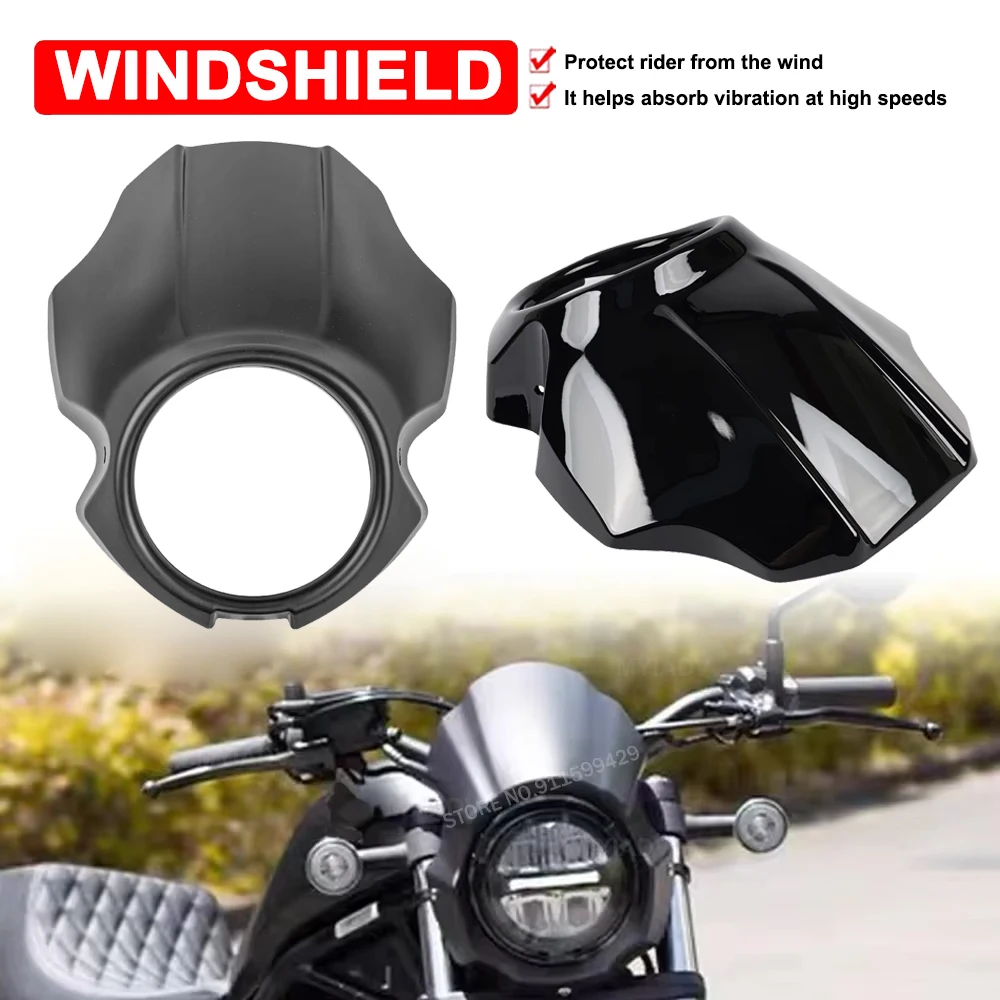 

Ветрозащитный щиток для мотоцикла Honda Rebel CMX300 CMX500, передняя маска, обтекатель фары, накладка CMX 300 500 2017-2021 2022 2023
