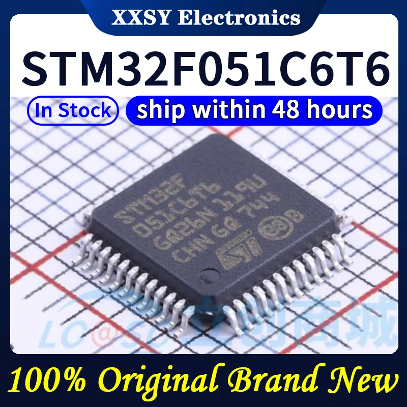 STM32F051C8T6 STM32F051R8T6 STM32F051K8U6 STM32F051K6U6 STM32F051K6U6 STM32F051K8T6, Alta Qualidade, 100% Original, Novo