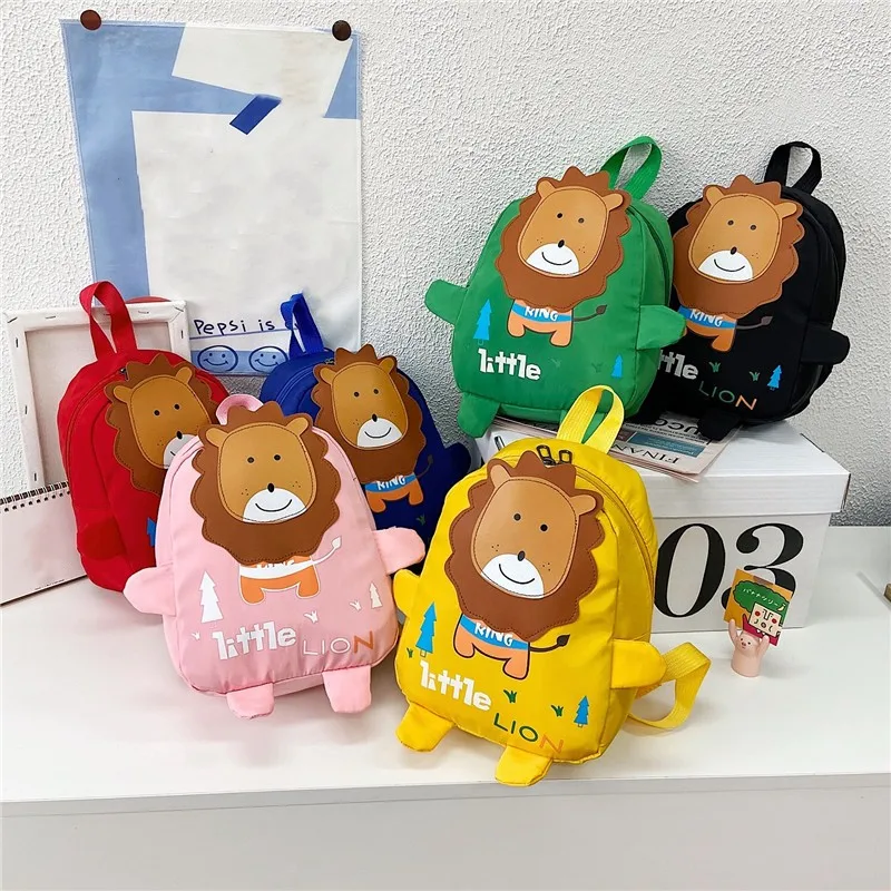 Cartoon Kids Backpacks Mini Kindergarten Schoolbag Cute Lion Backpack Children School Bags Girls Boys Student Bookbag Backpack