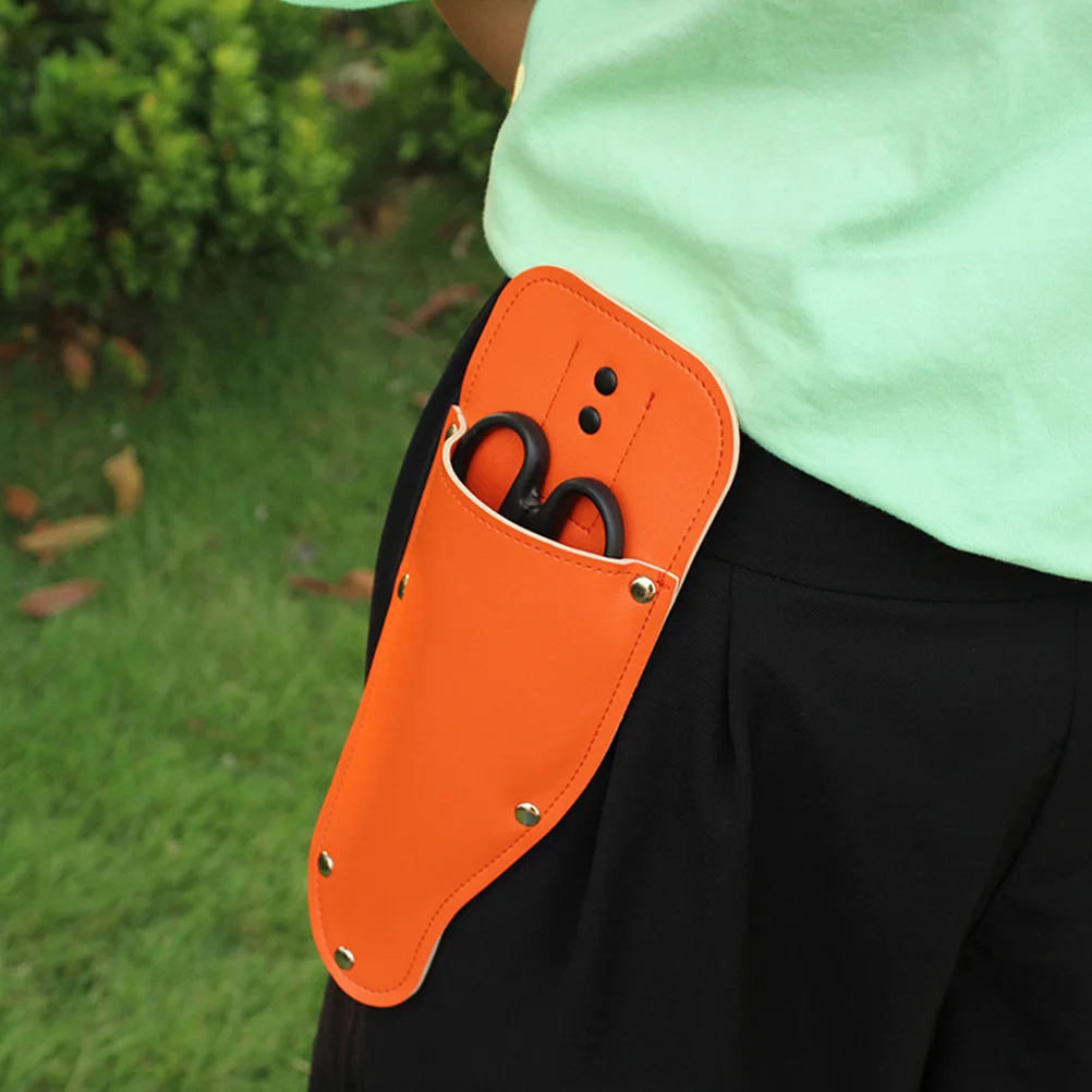 

Garden Pruner Sheath Orange Scissor Case Protective Jacket for Pruning Tools Storage Bag Durable Portable