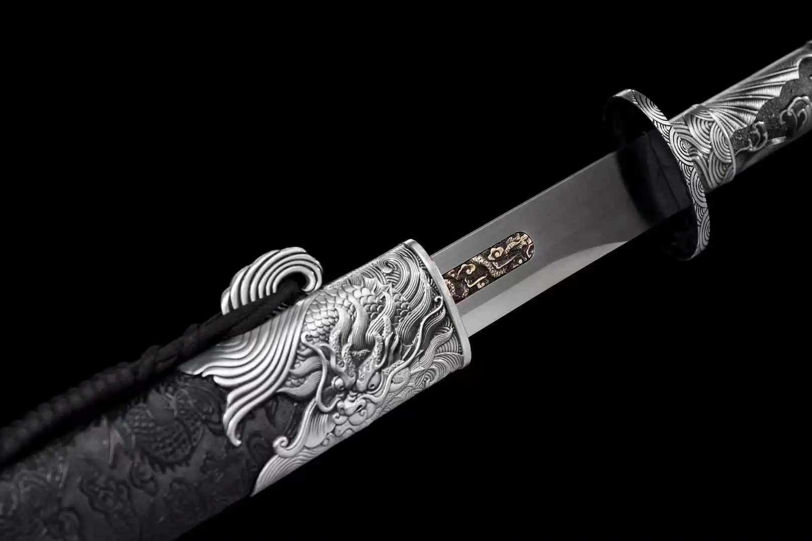 Chinese Kungfu Battle Sword, Real Handmade Multi Refined High Manganese Steel Blade, Integrated Metal Handle, Unsharpened