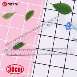 30Cm Clear Transparent  Plastic Acrylic Folding Straight Rulers Student Children Drawing Tool Stationery School Supplies