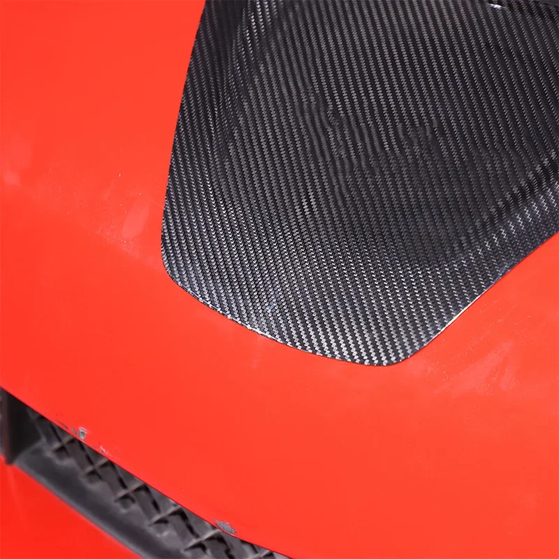 

For Chevrolet Corvette C6 05-13 Real Carbon Fiber Car Front Engine Hood Air Vent Outlet Frame Cover Trim Sticker Car Accessories
