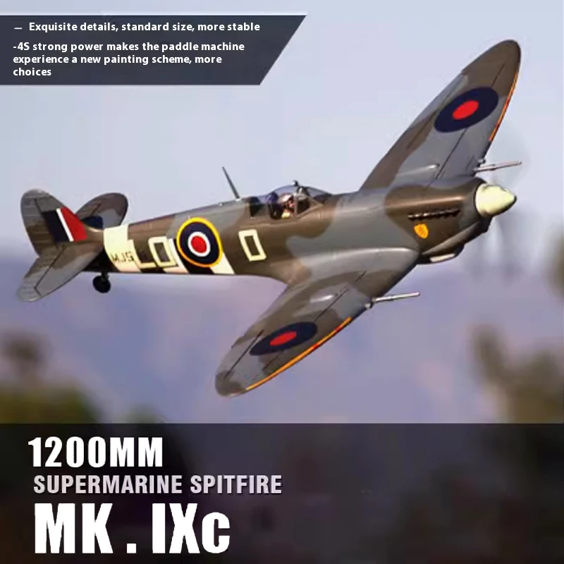 

Freewing Model Flightline 1200mm Wingspan Spitfire Propeller Fighter Fixed Wing Assembly Epo Two Bladed Propeller Bomber Model