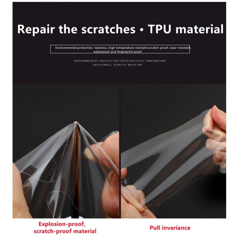 For Hyundai Azera 2012-2017Car Headlight Front Lamp Protective Film Vinyl Restoration Transparent Black TPU Sticker