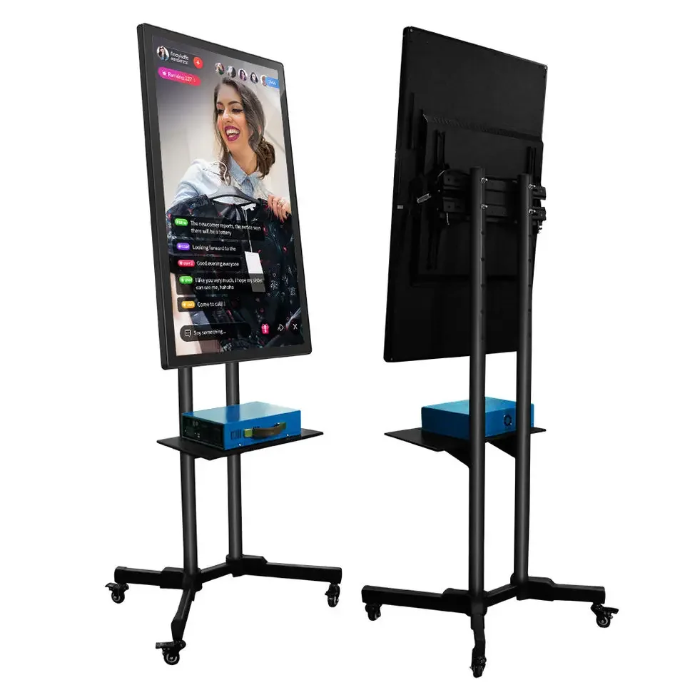 Universal 32-43 55-Inch LCD Teleprompter Living Broadcasting Equipment with WiFi for YouTube TikTok Advertising