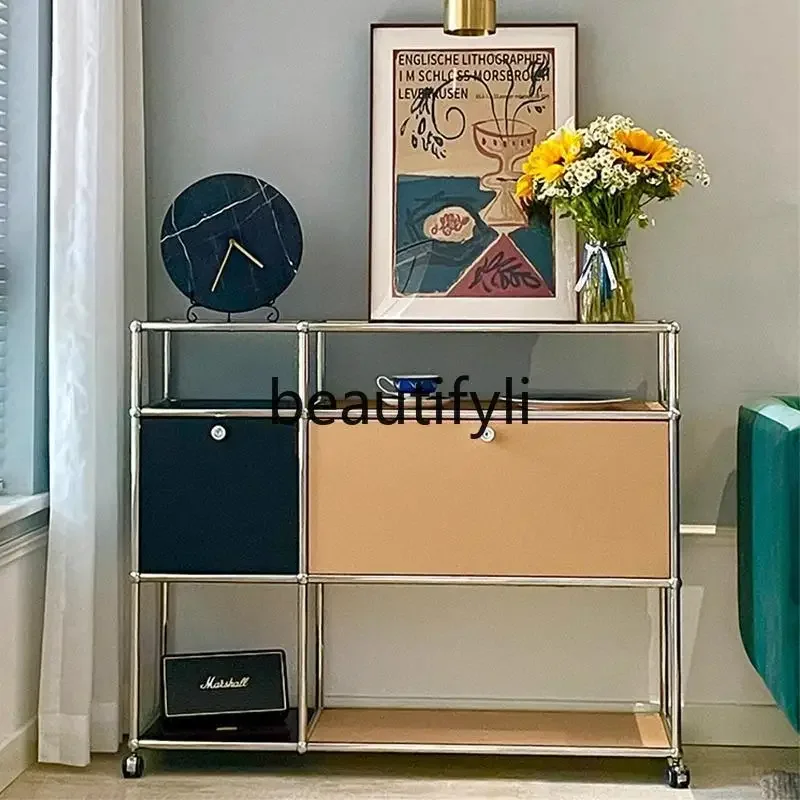 

Medieval Modular Combination Side Cabinet Medieval Stainless Steel Locker Storage TV CabinetEsmt163