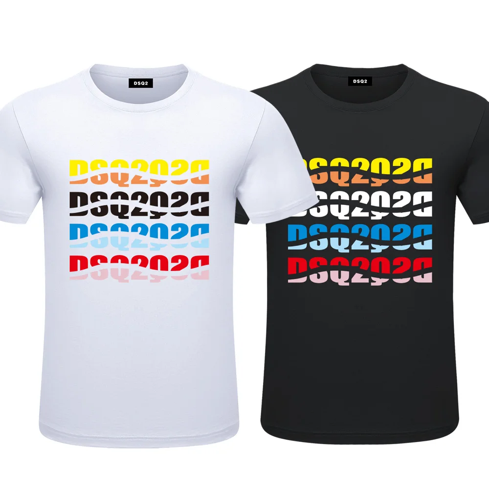 

2023 Mens Summer O-Tshirt Mens Women Casual DSQ2 Print Short Sleeve Couple T-shirt Cotton Sports T-shirt Hip Hop Tees Streetwear