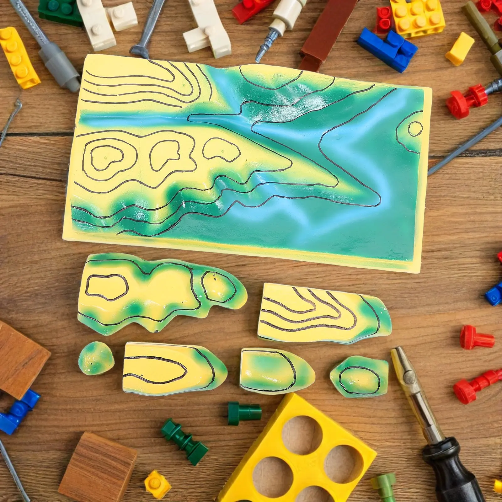 

Учебное пособие для средней школы: пластиковая топографическая карта контуров местности для изучения географии в классе