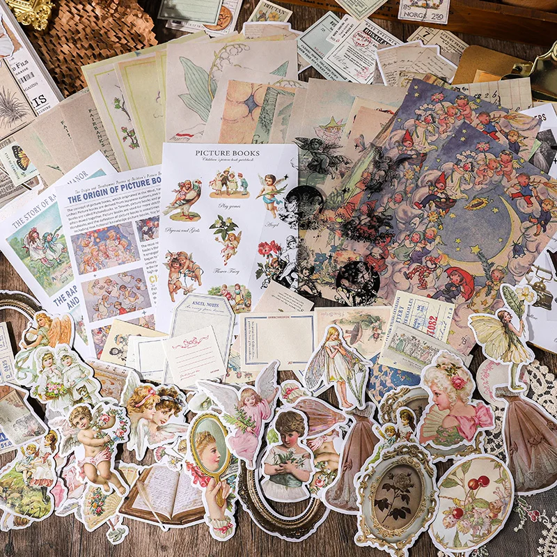 Moritz's Reading Room Series Retro Paper, Memo Pad, Message Paper, 4 Pacotes por Lote