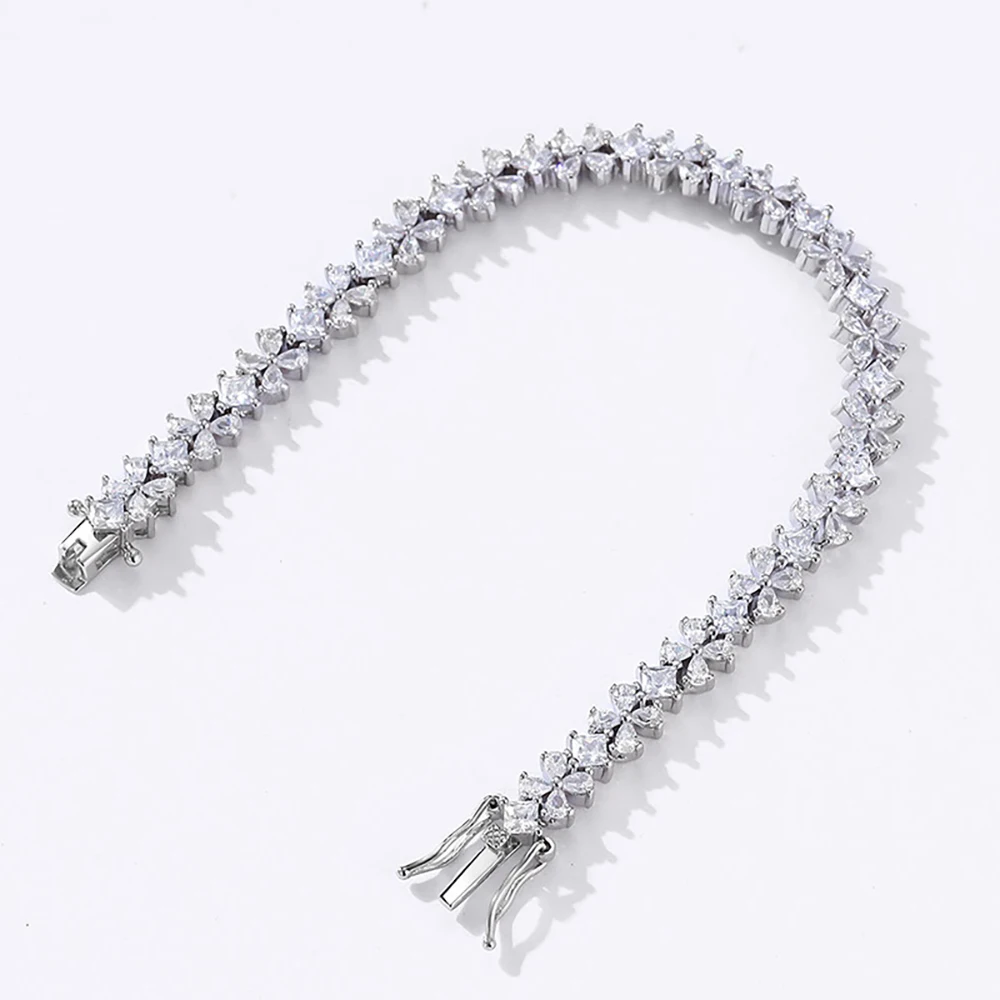 Serardship-Bracelet de tennis en diamant à haute teneur en carbone pour femme, Argent S925, Moissanite, Bijoux, Real Rotterdam, Kling, 5A