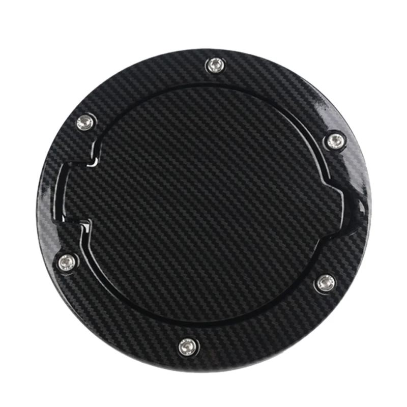 for Jeep Wrangler JK 07-17 Carbon Fiber Filler Door Cover Gas Tank Cap for 2/4