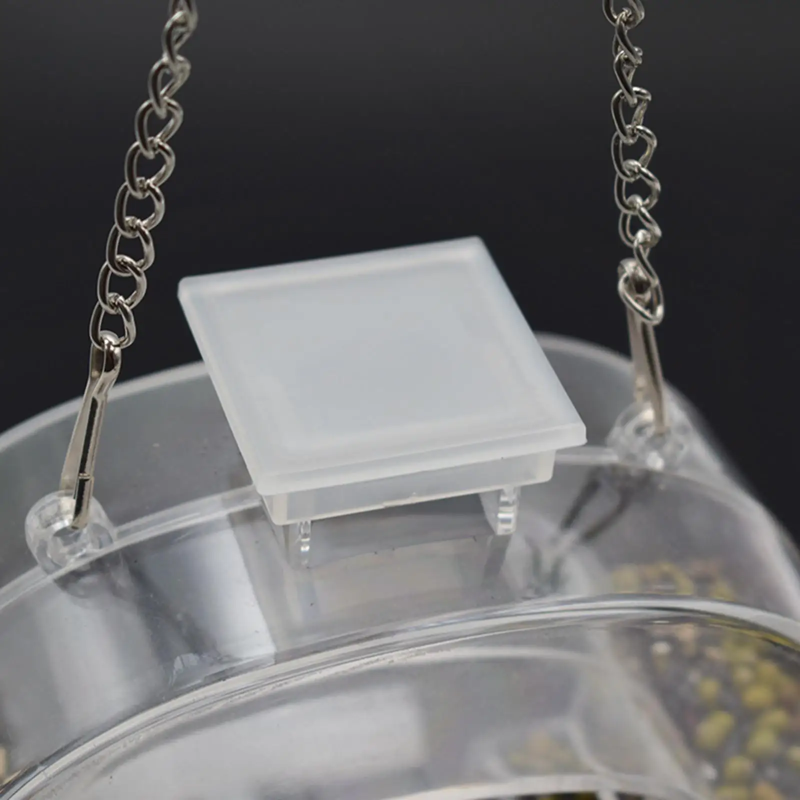 Picture 6: Acrylic Hanging Bird Feeder Large Capacity with Perch for Yard