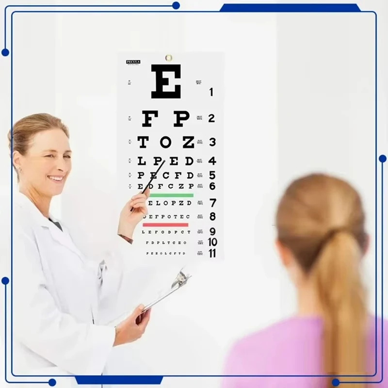 Eye Chart, Eye Chart No Fading For School Home Physical Examination Center Visual Acuity Measuring Educational