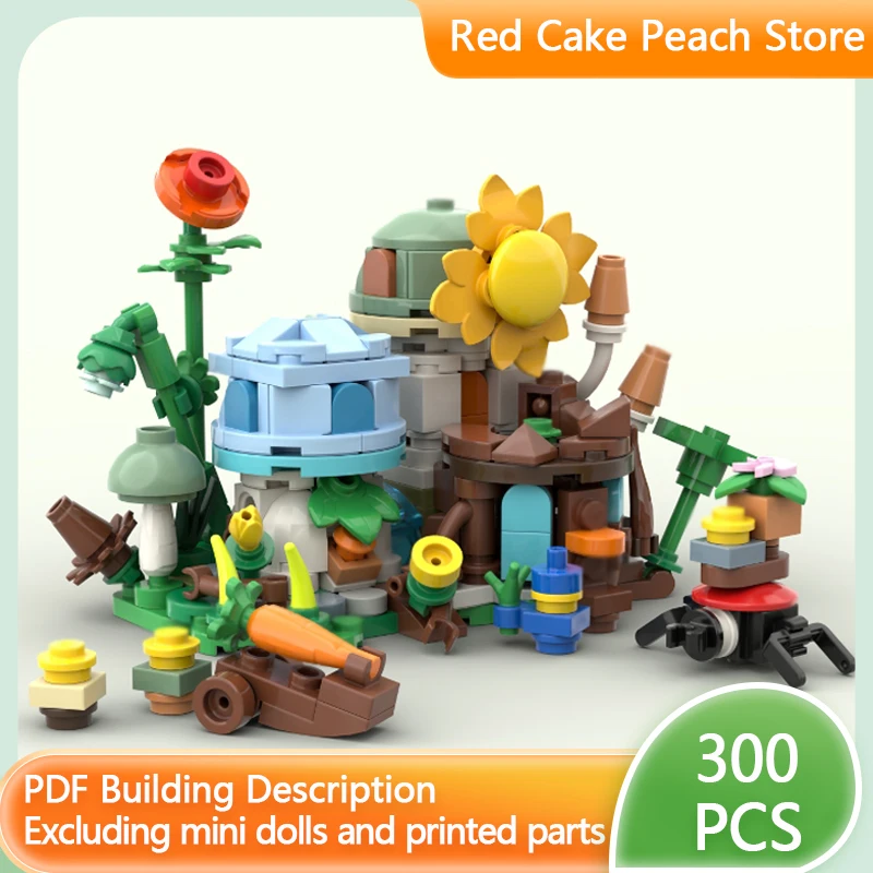 

Medieval Castle Model MOC Building Bricks Plant Mushroom Village Modular Technology Gifts Holiday Assemble Children Toys Suit