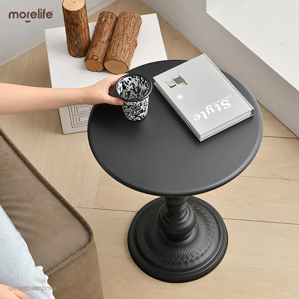 

Retro Metal Coffee Tables Living Room Furniture Balcony Waterproof Proof Small Round Desk Simplicity Tea Table Home Furniture