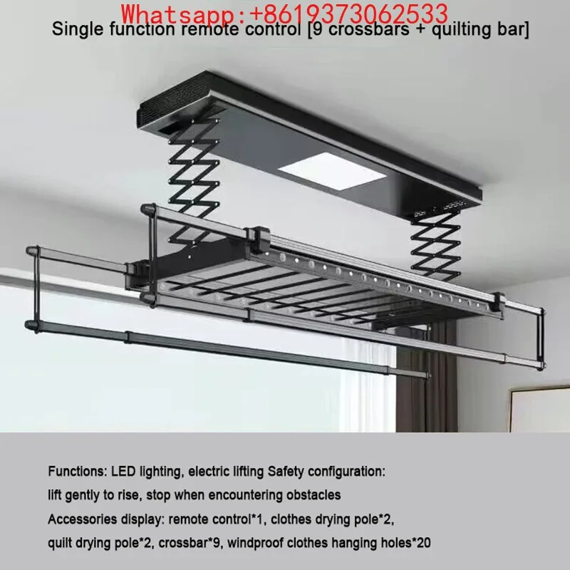 

Telescopic Clothes Dryer Electric Clothes Hanger Intelligent Remote Control Lifting Household Clothes Dryer Balcony Four Pole