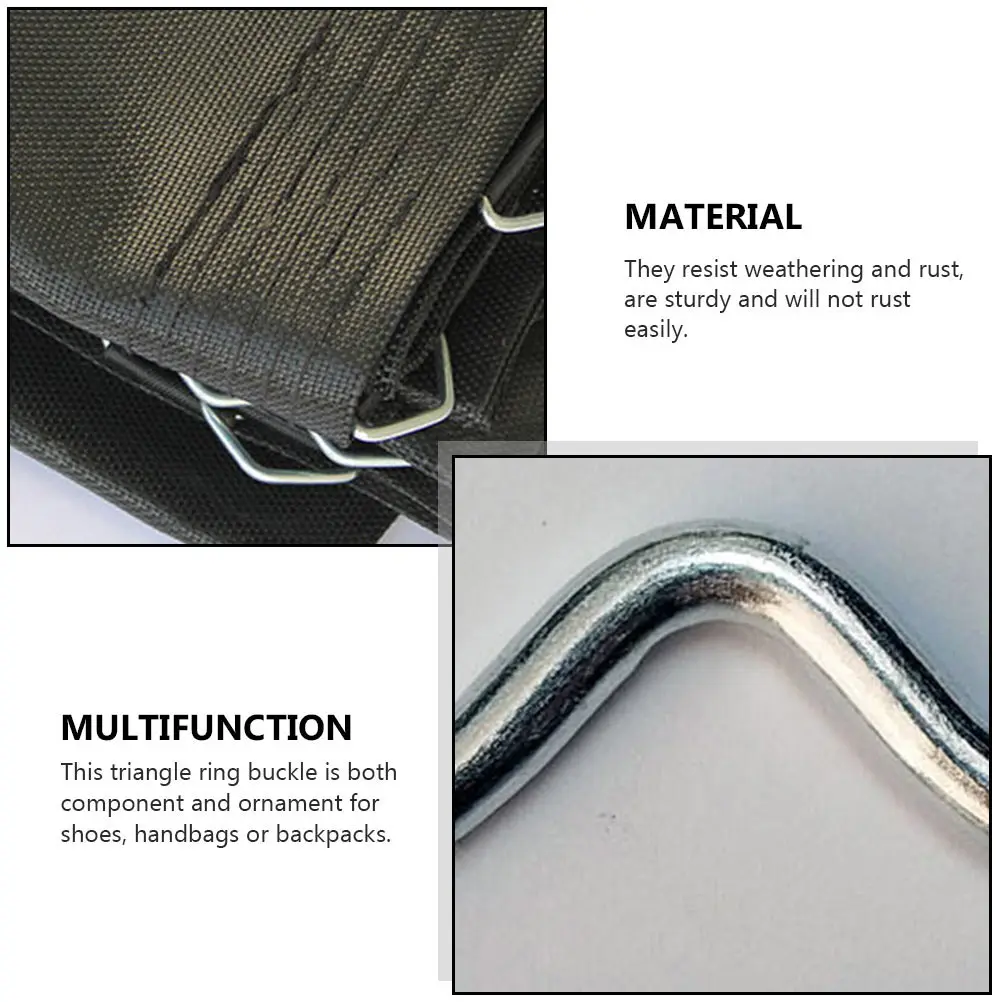 

40 Pcs Iron Triangle Ring Steel Rings Replacement Trampoline Buckles Jumping Bed Small Child
