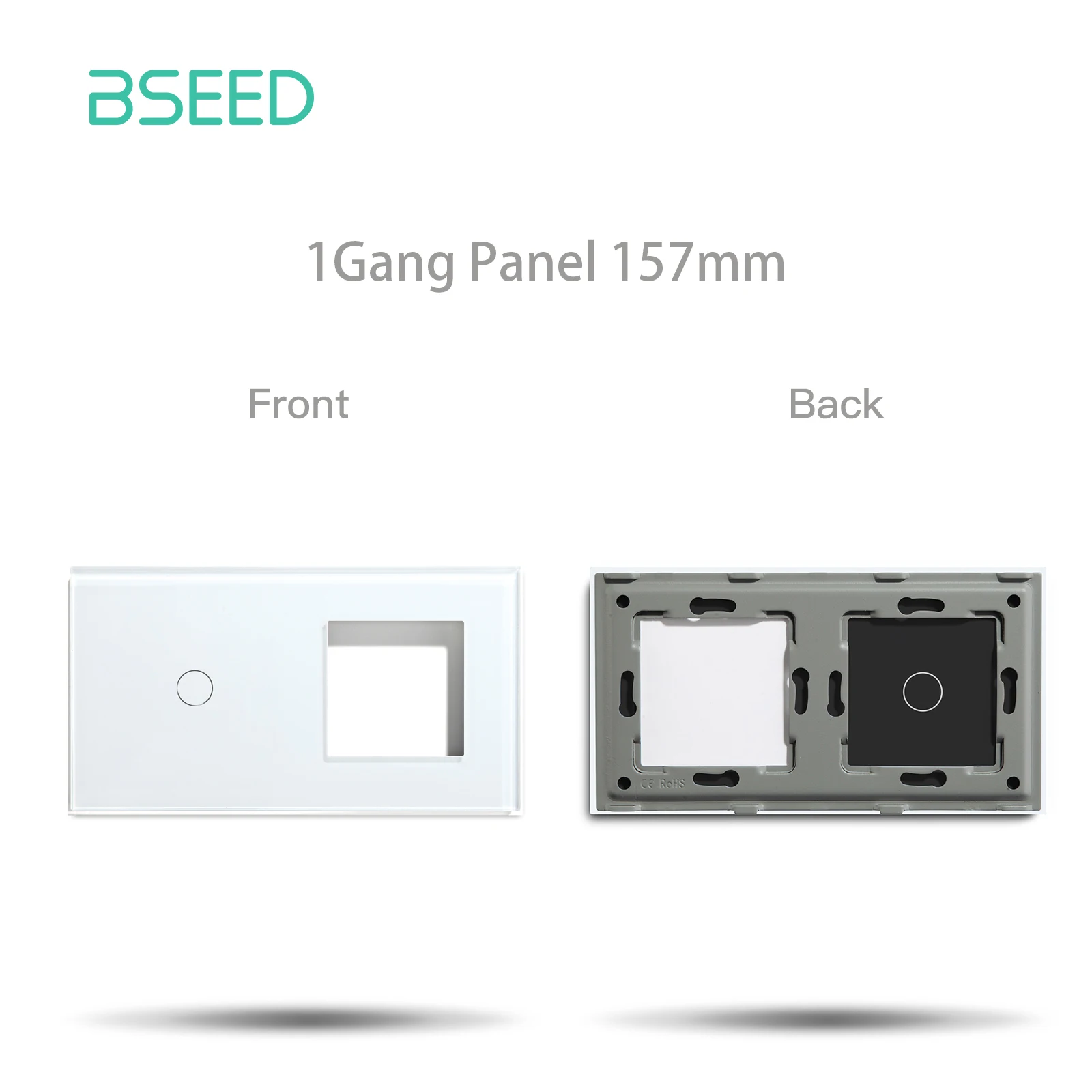 BSEED Zigbee 1/2/3Gang Touch Schalter 1/2/3Weg Funktion Basis EU Buchse Smart Stecker Glas Panel Buchse Rahmen DIY Kostenlose Kombinieren 3