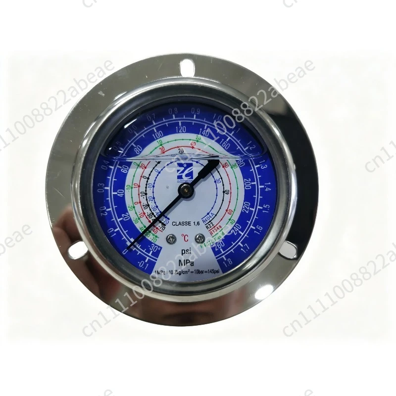 For Refrigeration Unit Shock Resistant High And Low Pressure Oil , Conditioning , Refrigerant Gauge R22