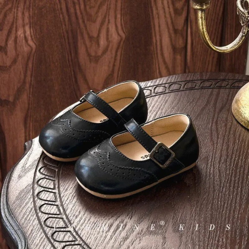 Baby-Flachschuhe mit runder Spitze, weiche Sohle, Kleinkind-Laufschuhe, rutschfest, 2026, brandneue Kinder-Lederschuhe, bequem – Detail 4