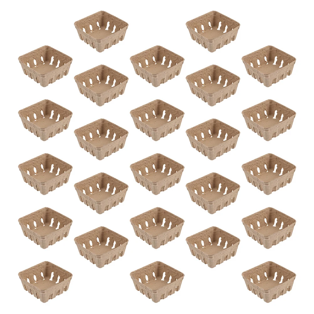 

35 Pcs Fruit Container Lightweight Blueberry Tray Paper Basket Produce Containers Strawberries Keeper Veggie Tray Packaging Box