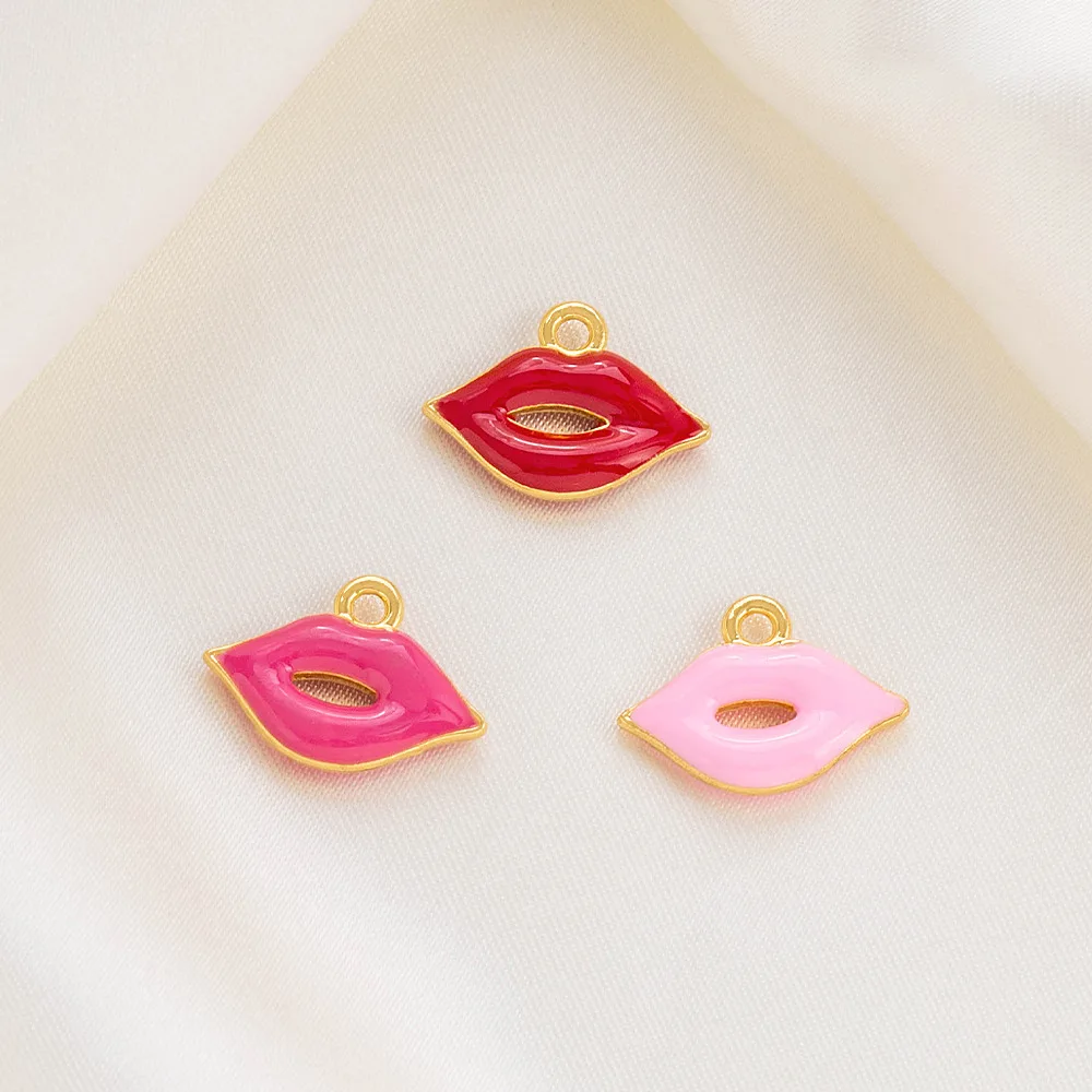 Accessori per labbra rosse più venduti, orecchini fai da te, collane, ciondoli, stili di design di nicchia