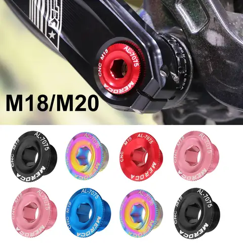 M18 M20 Bicycle Crank Cover Bolt Screw Dust Cap Aluminum Crank Arm Fixing Bolt For Shimano Sram Fsa Mtb Bike Crankset