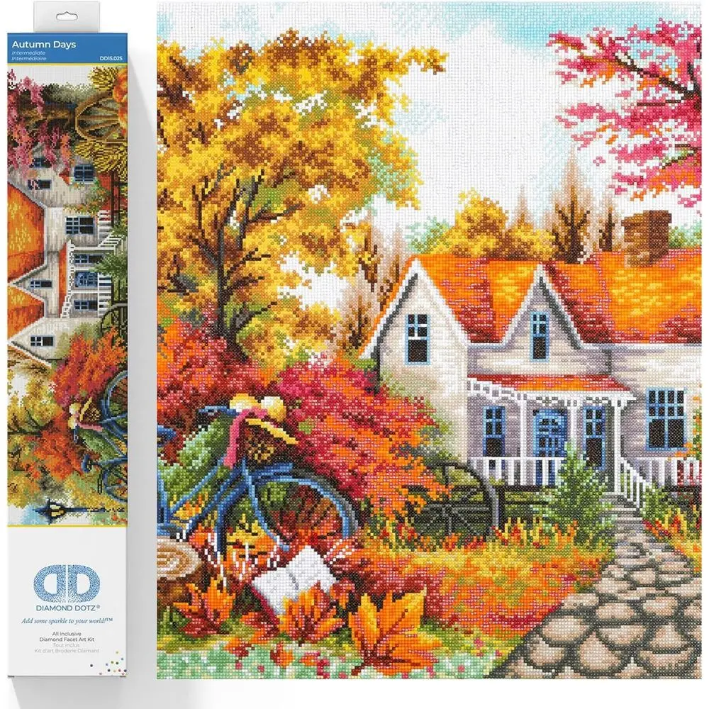 

Наборы для алмазной вышивки «Осенние дни» для взрослых — Наборы для алмазной живописи — Расслабляющий творческий набор с камнями Dotz 24x35.4