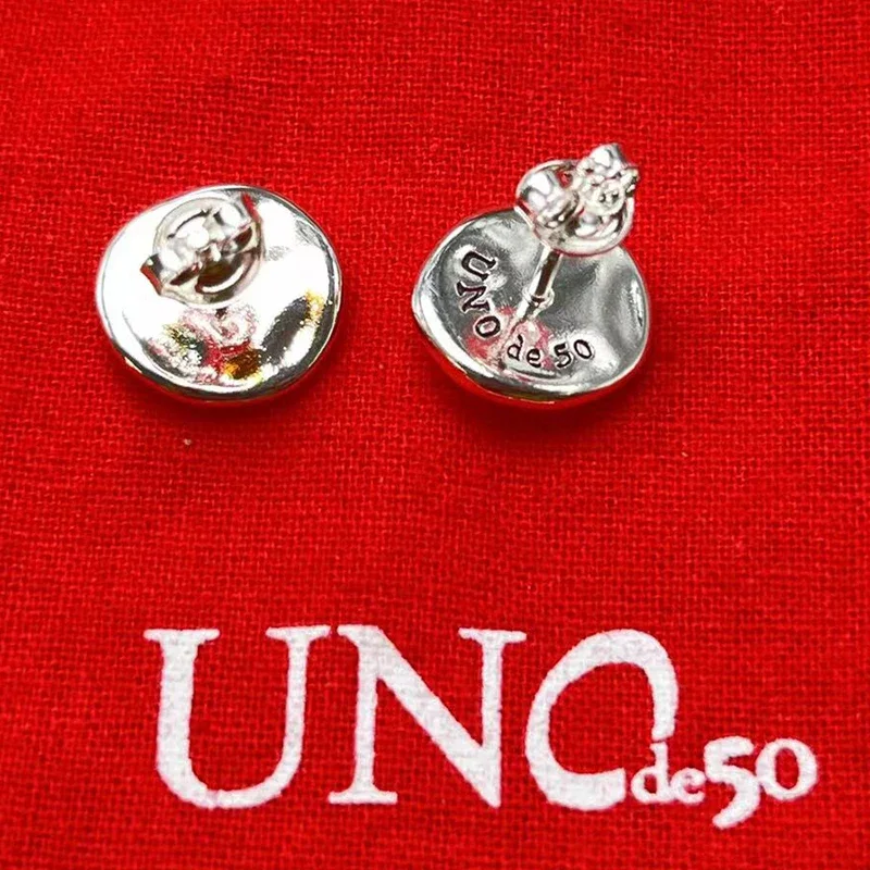 UNOde50-pendientes exquisitos y sencillos para mujer, bolsa de regalo de joyería romántica con bolsa, gran oferta, Europa y América, 2023