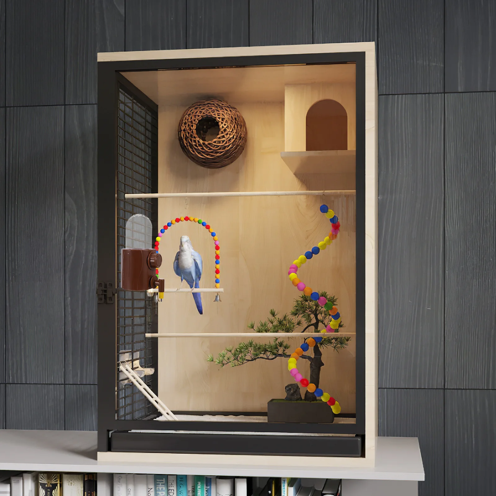 

Automatic Bird Cage Water Dispenser Practical Design Easy Installation Long-Lasting Water Supply for Pet Birds Bird Feeder