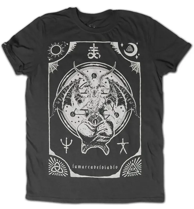 The Devil's Mark. Baphomet Eliphas Levi Art T-Shirt. Summer Cotton O-Neck Short Sleeve Mens T Shirt New S-3XL