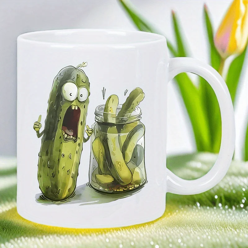 

Керамическая кофейная кружка с забавным рисунком, 11 унций — многоразовая, только для ручной стирки, идеально подходит для любителей кофе, мужчин и женщин, белая с Ca