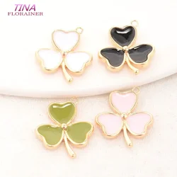 16*18MM 14K Gold Color Brass Flowers Charms Pendants Jewelry Making Supplies Diy Necklace Bracelet Findings Accessories