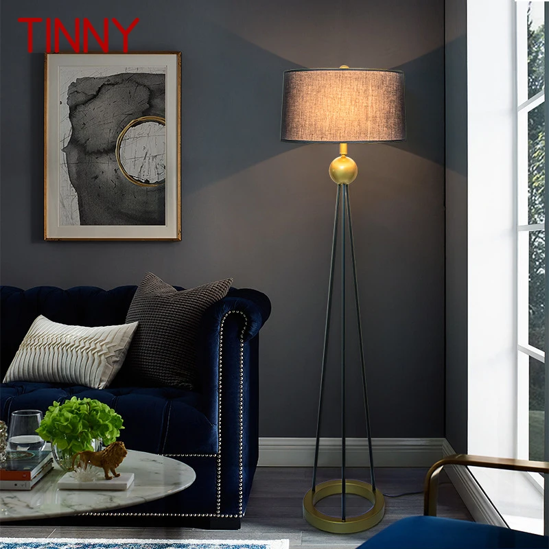 

TINNY Nordic Black Floor Lamp Modern Art Family Iiving Room Bedroom Creativity LED Decorative Standing Light