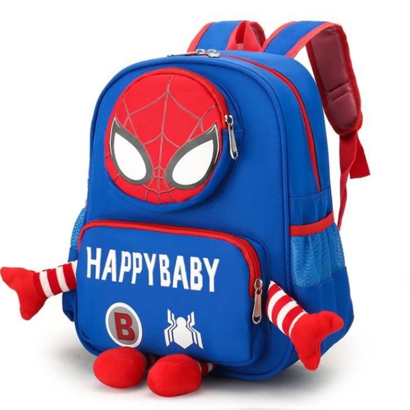 Aoger Anime Spiderman Design Backpack Cartoon Printing Boys Girls Primary Children School Bag Kids Kindergarten Backpack Travel