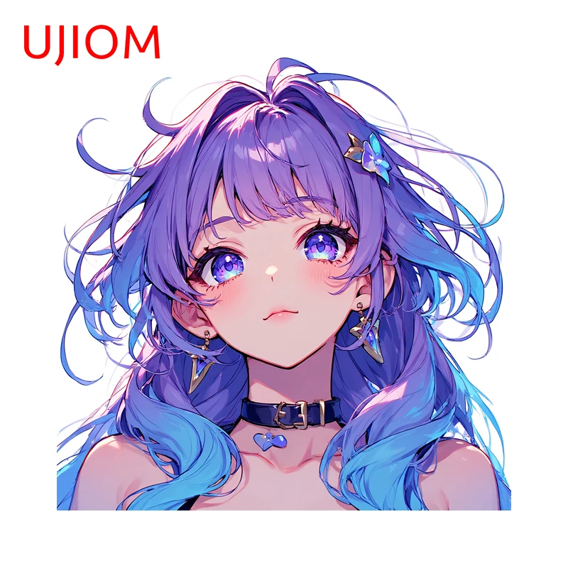 UJIOM Beautiful Original Anime Girl Head Wall Sticker Cool Delicate Art DIY Home Decal Amusing Adhesive Decoration Chambre