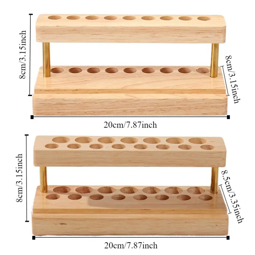 Soporte para bolígrafos de nogal con 9/15 ranuras, soporte creativo multifunción para cepillos de dientes, uso versátil, estuche de exposición para cepillos que ahorra espacio