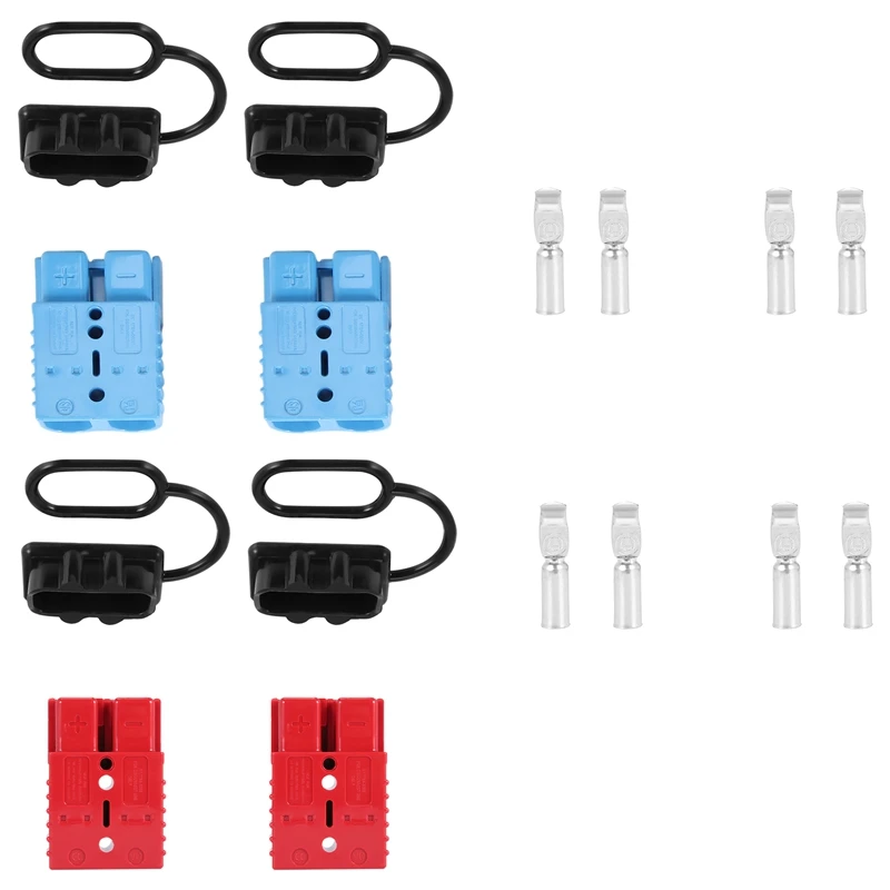 4Pcs 2-4 AWG 175A Battery Power Connector 12-36V Cable Quick Connect Disconnect Kit For Car Bike ATV Winch Trailer