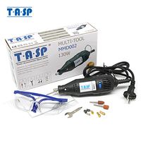 TASP 220V 130W Electric Rotary Engraver Tool Set Dremel Mini Drill Grinder Kit with Accessories Power Tools