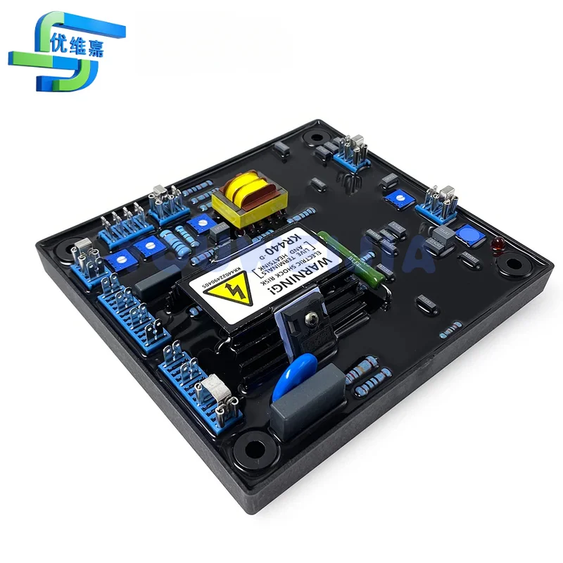 

KR440 AVR Регулятор генератора Автоматический стабилизатор напряжения Одиночный 3-фазный бесщеточный выход генератора переменного тока Модуль управления напряжением