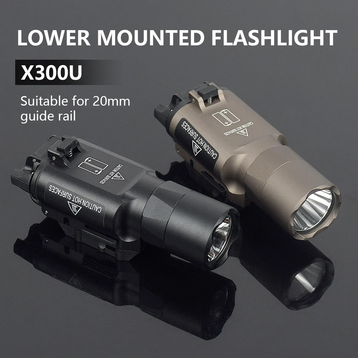 Tactical Weapon Light X300 Ultra GLOCK 17 Shooting SF X300U Auto Tracer II Flashlight Unit Scout Thread Adapter M14 to M10 Kit