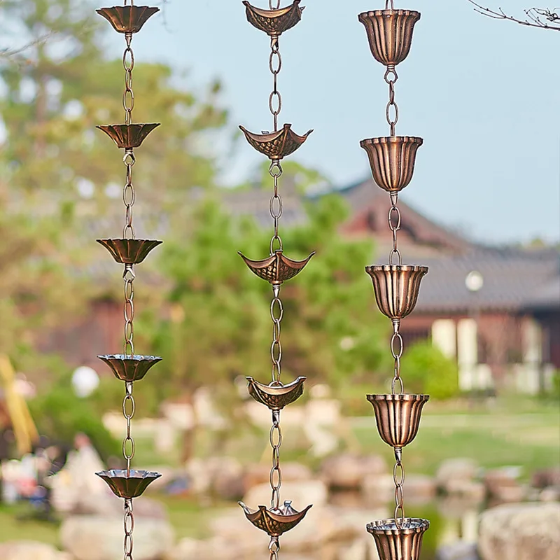 falling water lotus rain  villa temple, pavilion eaves water  gutter rain  water guide  rain bell