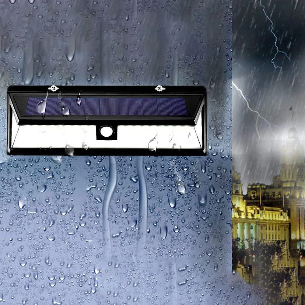 

118 LED Solar Wall Lights with Motion Sensor 118 White Beads for Outdoor Garden Balcony Waterproof